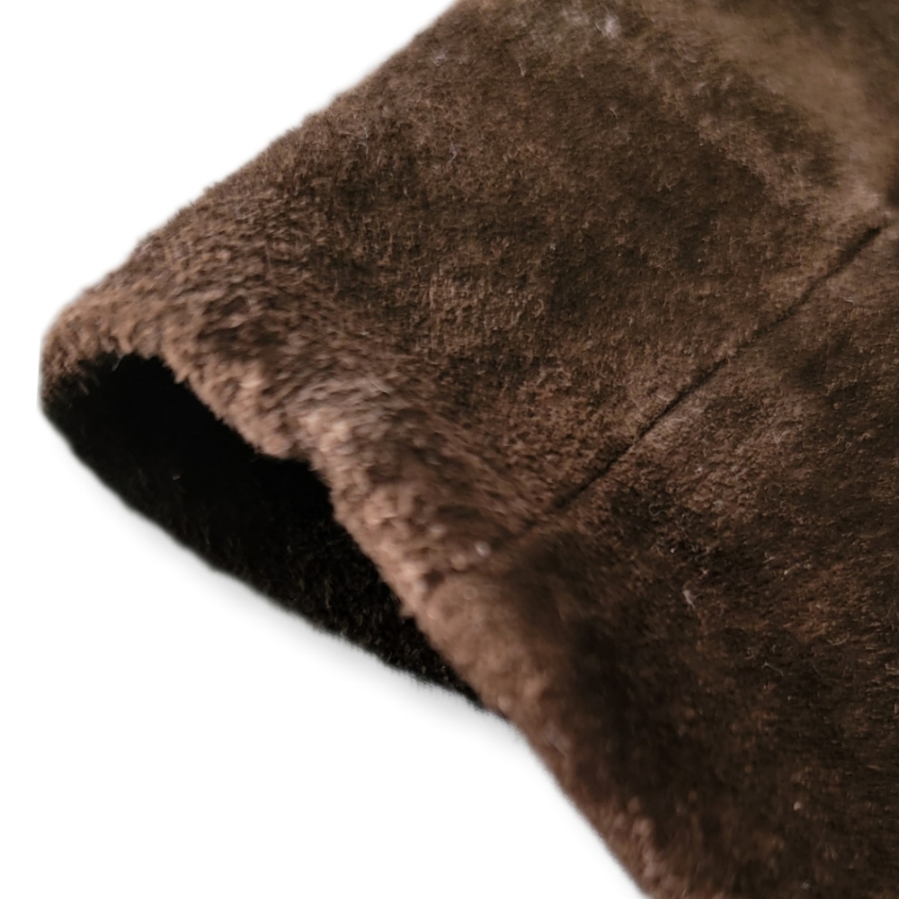 Women’s vintage suede leather Jacket Caslon size Petite Small Dark Brown - Picture 7 of 12